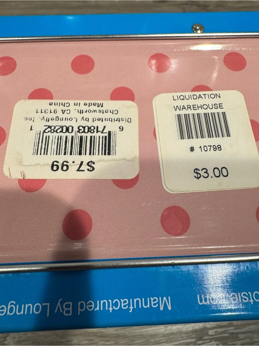 Loungefly Tootsie Roll Pink & Blue Polka Dot Tin